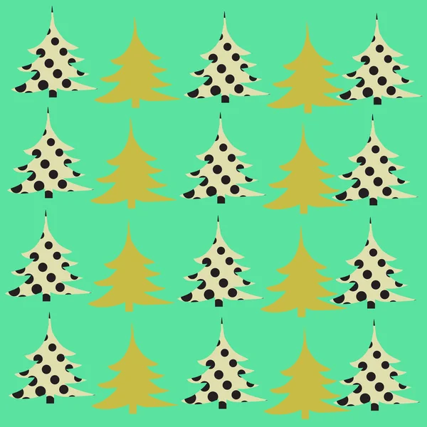 Christmas Trees Pattern Illustration — Stock Vector