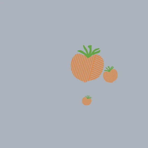 Stripe Tomato Seamless Pattern Illustration — Stock Vector