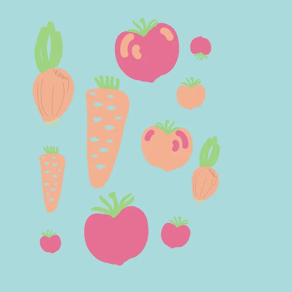 抽象五颜六色的西红柿无缝的图案 — 图库矢量图片