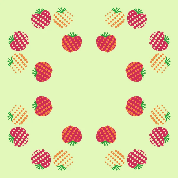 抽象五颜六色的西红柿无缝的图案 — 图库矢量图片