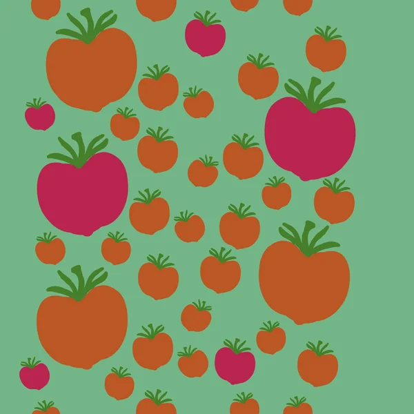 Patrón Sin Costuras Tomate Ilustración — Vector de stock