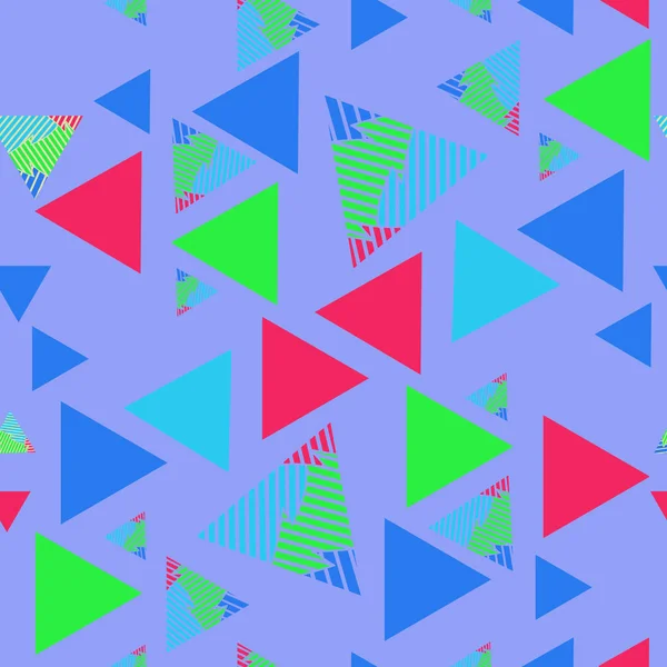 Triángulos Patrón Abstracto Sin Costura Rayas — Archivo Imágenes Vectoriales