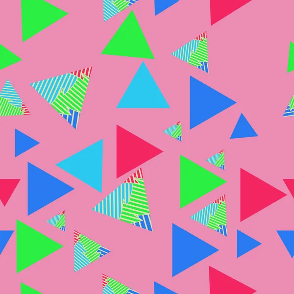 Triángulos Patrón Abstracto Sin Costura Rayas — Vector de stock