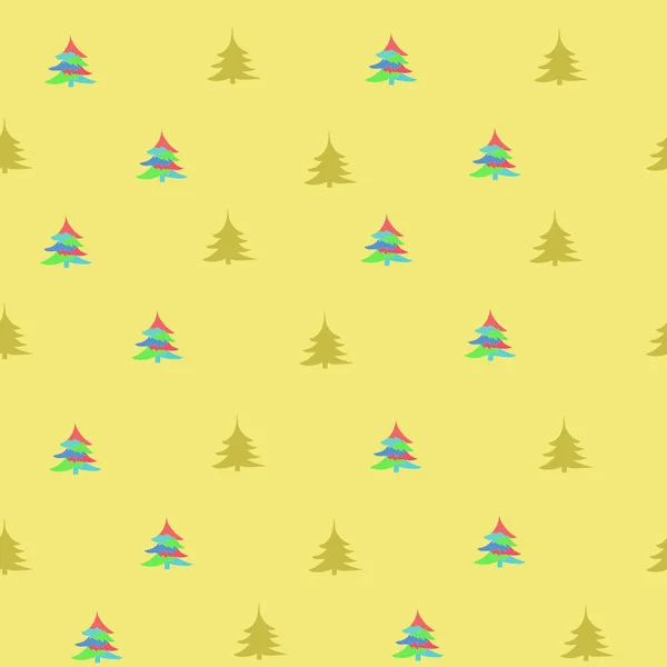 Kerstbomen Patroon Illustratie — Stockvector