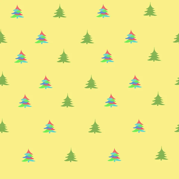Μοτίβα Χριστουγεννιάτικων Δέντρων Εικόνα — Διανυσματικό Αρχείο