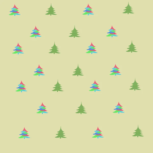 Modèle Arbres Noël Illustration — Image vectorielle