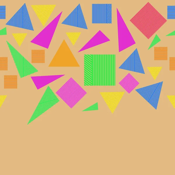 Retângulos Listrados Triângulos Sem Costura Padrão Abstrato — Vetor de Stock