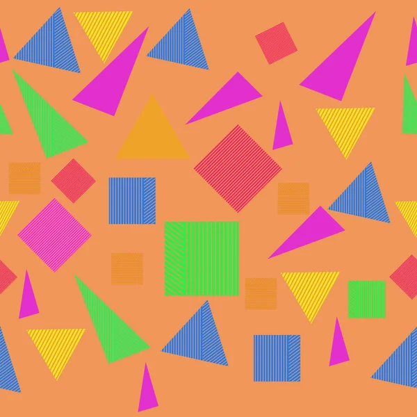 Rectángulos Rayados Triángulos Sin Costura Patrón Abstracto — Archivo Imágenes Vectoriales
