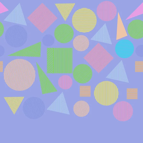 Rectángulos Rayados Círculos Triángulos Patrón Abstracto — Archivo Imágenes Vectoriales