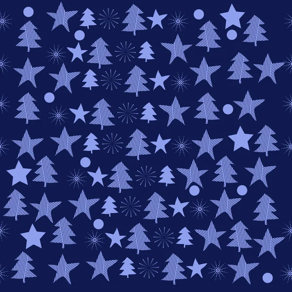 Sömlös Mönster Abstrakta Färgglada Jul Granar — Stock vektor