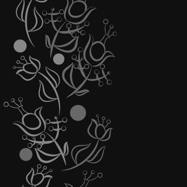 Soyut basit çiçeklerin kusursuz deseni