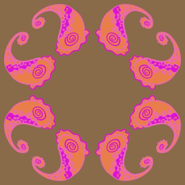 kopya alanı ile soyut basit çiçek deseni