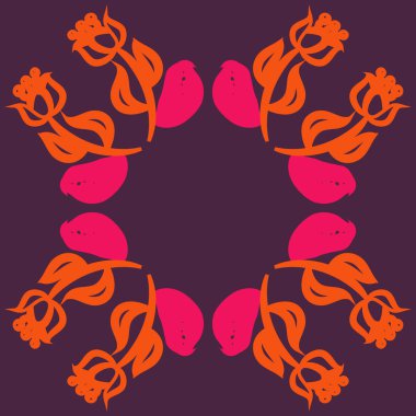 Soyut basit çiçeklerin kusursuz deseni