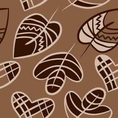 Soyut renkli yaprakları Dikişsiz deseni