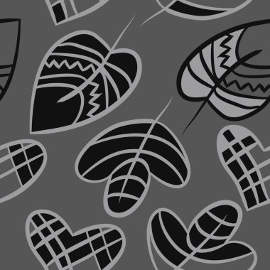 Soyut renkli yaprakları Dikişsiz deseni