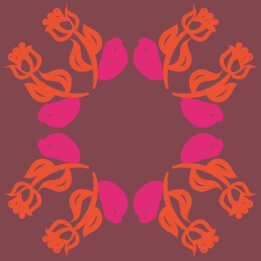 Soyut basit çiçeklerin kusursuz deseni