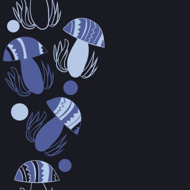 Soyut basit mantar Dikişsiz desen