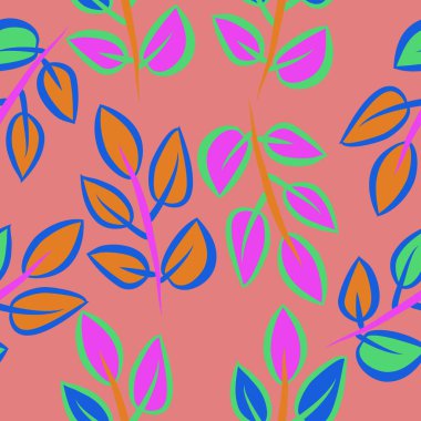 Soyut basit yaprakların kusursuz deseni