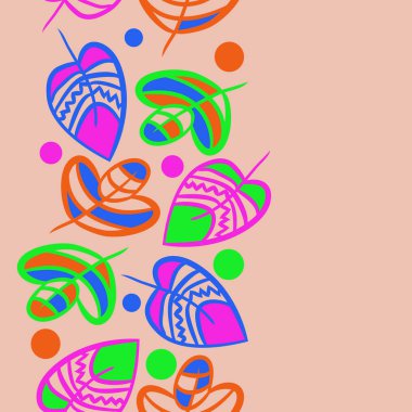 Soyut basit yaprakların kusursuz deseni