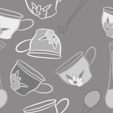 Soyut renkli çay bardakları Dikişsiz desen 