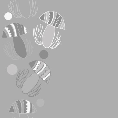 Soyut basit mantar Dikişsiz desen