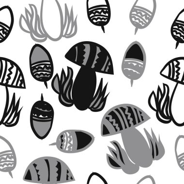 Soyut basit mantar Dikişsiz desen