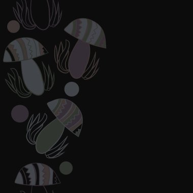 Soyut basit mantar Dikişsiz desen