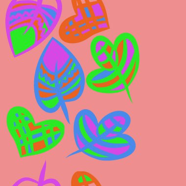 Soyut basit yaprakların kusursuz deseni