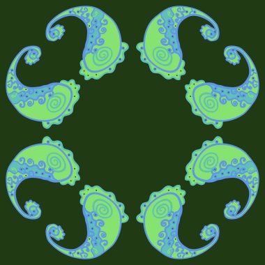 kopya alanı ile soyut basit çiçek deseni