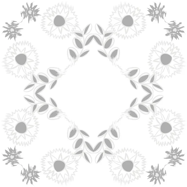 Nahtlose Muster Von Abstrakten Blumen Rahmen — Stockvektor
