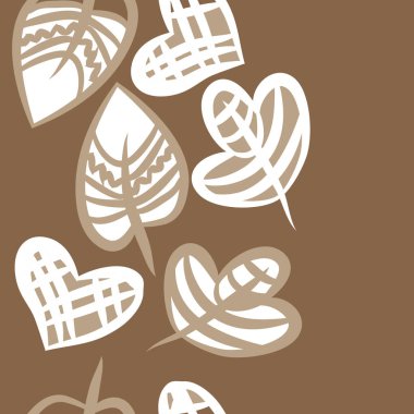 Soyut basit yaprakların kusursuz deseni