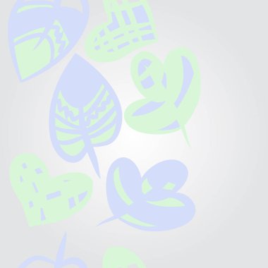 Soyut basit yaprakların kusursuz deseni