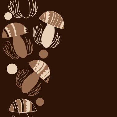 Soyut basit mantar Dikişsiz desen