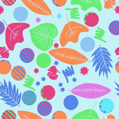 Çok renkli sonbahar yapraklarının Dikişsiz deseni