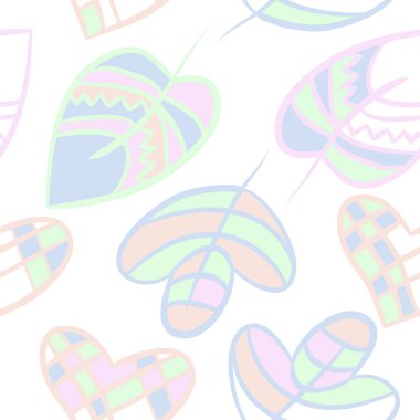 Soyut renkli yaprakları Dikişsiz deseni