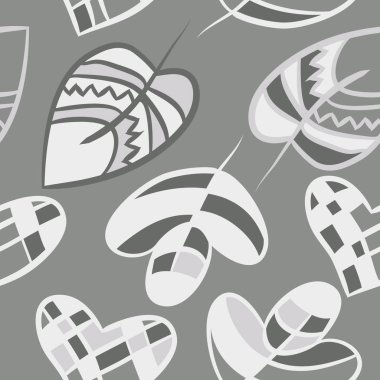 Soyut renkli yaprakları Dikişsiz deseni