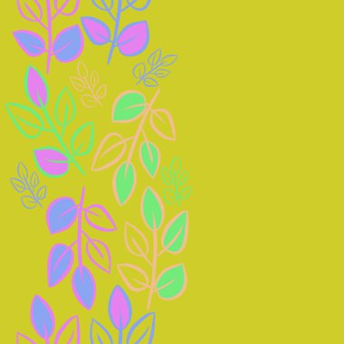 Soyut basit yaprakların kusursuz deseni