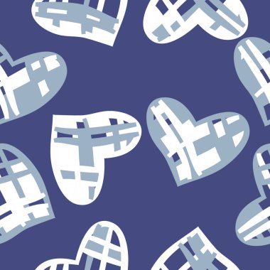 Renkli kalpler ile dikişsiz vektör illüstrasyon