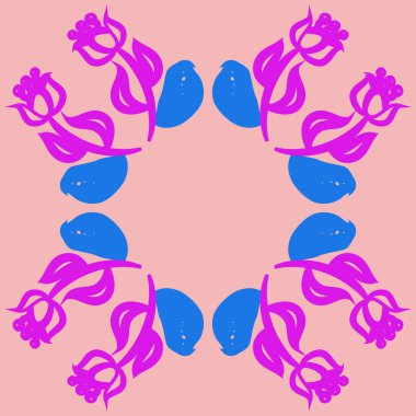 Soyut basit çiçeklerin kusursuz deseni