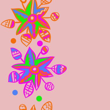 Soyut basit çiçeklerin kusursuz deseni