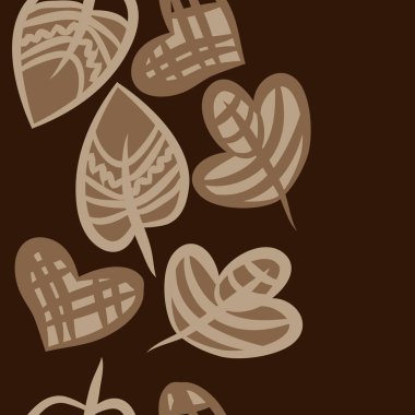 Soyut basit yaprakların kusursuz deseni