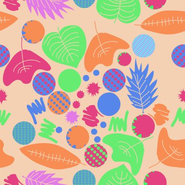 Çok renkli sonbahar yapraklarının Dikişsiz deseni