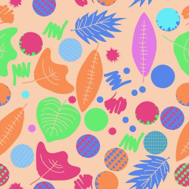 Çok renkli sonbahar yapraklarının Dikişsiz deseni