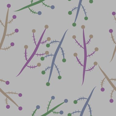 Soyut renkli dalları Dikişsiz desen