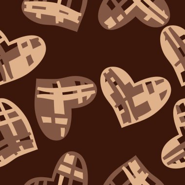 Renkli kalpler ile dikişsiz vektör illüstrasyon