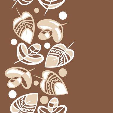 Soyut basit yaprakların kusursuz deseni