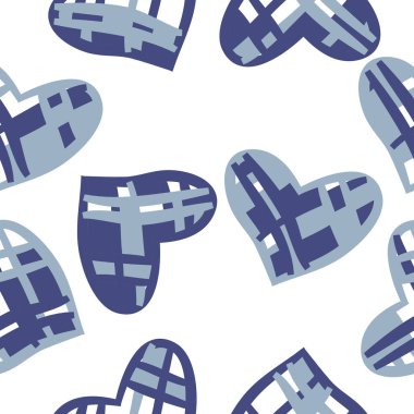 Renkli kalpler ile dikişsiz vektör illüstrasyon