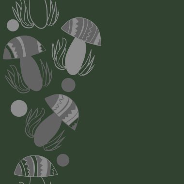 Soyut basit mantar Dikişsiz desen