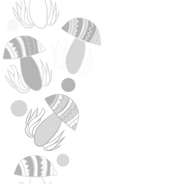 Soyut basit mantar Dikişsiz desen