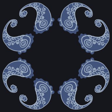 kopya alanı ile soyut basit çiçek deseni